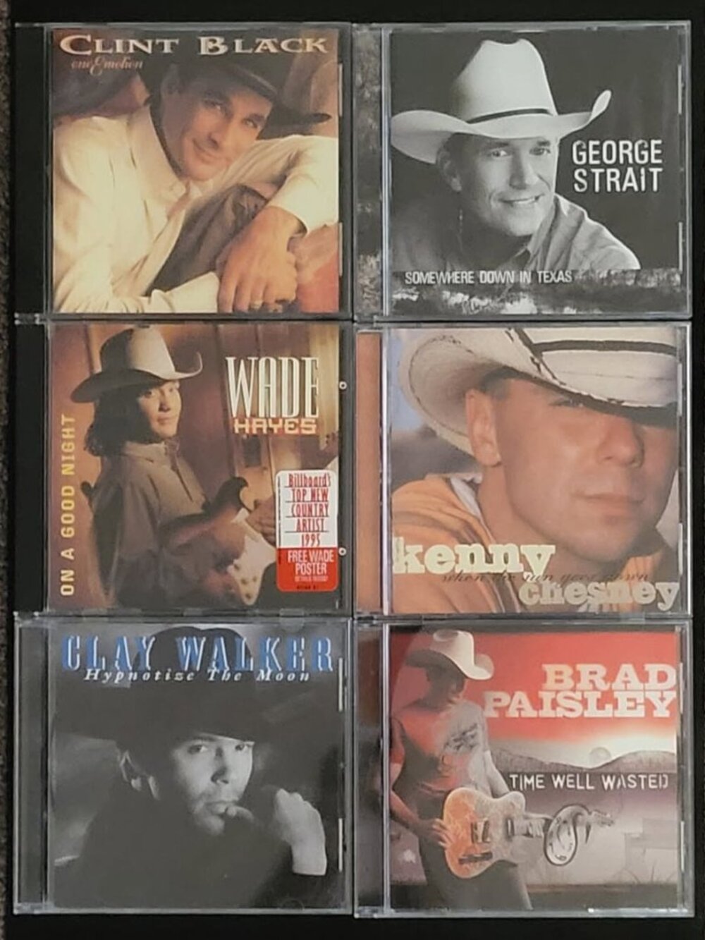 Men of Country Music Lot of 6 CDs - Strait, Chesney, Paisley, Black, Hayes, more